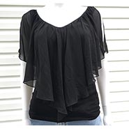 Venus Black Flowy Top *ONLY 1 AVAILABLE SIZE MEDIUM*