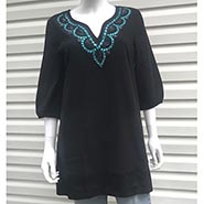 Venus Black Beaded and Rhinestone Knit Top *ONLY ONE AVAILABLE - SIZE S*