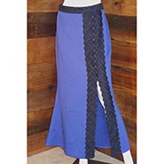 Venus Lace Trimmed Blue Knit Skirt *ONLY ONE AVAILABLE - SIZE M*