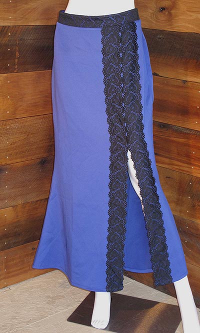 Venus Lace Trimmed Blue Knit Skirt *ONLY ONE AVAILABLE - SIZE M*