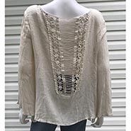 Venus Crinkle Gauze Lace Back Top *ONLY ONE AVAILABLE*