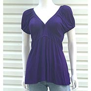 Venus Purple Gathered Knit Top *ONLY 1 AVAILABLE SIZE MEDIUM*
