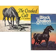 Set of Vintage Horse Books for Kids - The Crooked Colt by CW Anderson and Black Stallion ONLY 1 SET AVAILABLE
