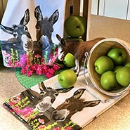 Donkey Pair Woven Dish Towel