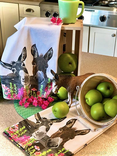 Donkey Pair Woven Dish Towel